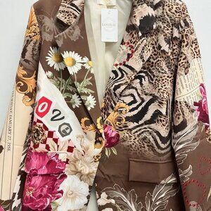 LEBZ20. LOOWIE- Choco Mix Printed Blazer- MADE IT ITALY